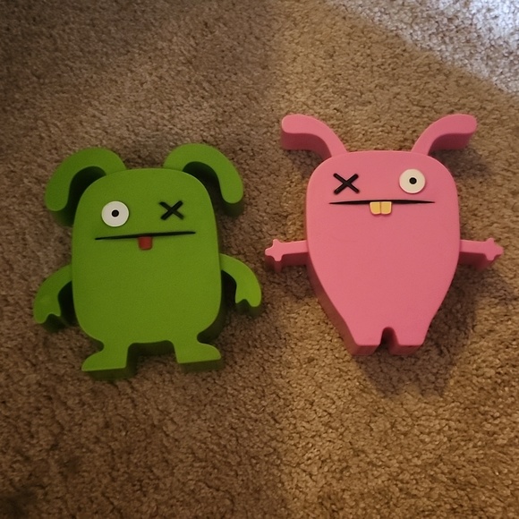 UGLY DOLLS Plastic Decor/Toy, VGUC, Pink and Green - Picture 3 of 3